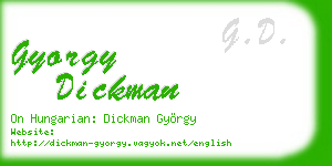 gyorgy dickman business card